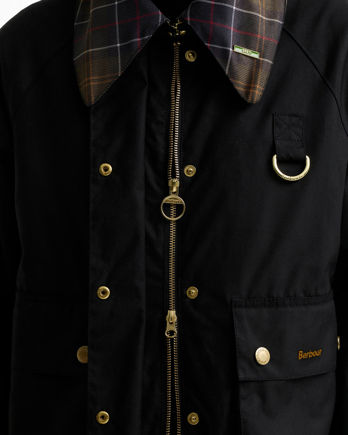 Icons Tartan Collar Spey Waxed Jacket