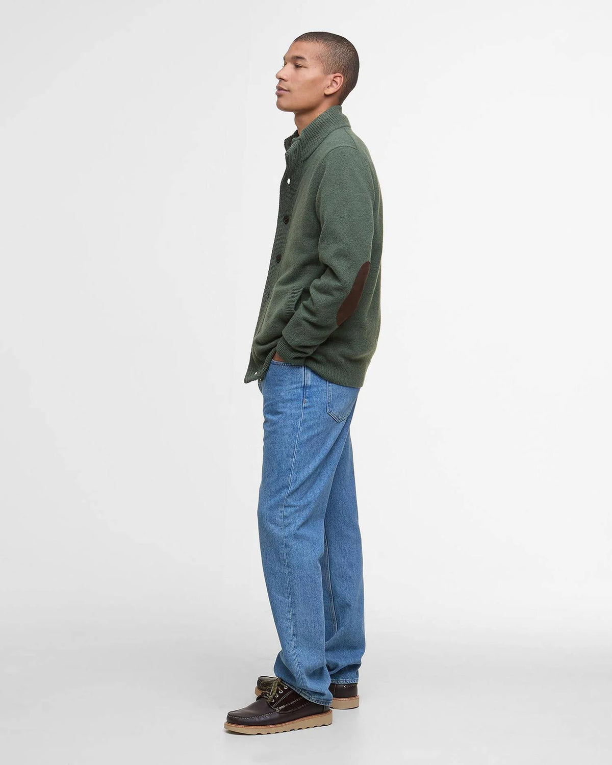 Essential Elbow-Patch Cardigan