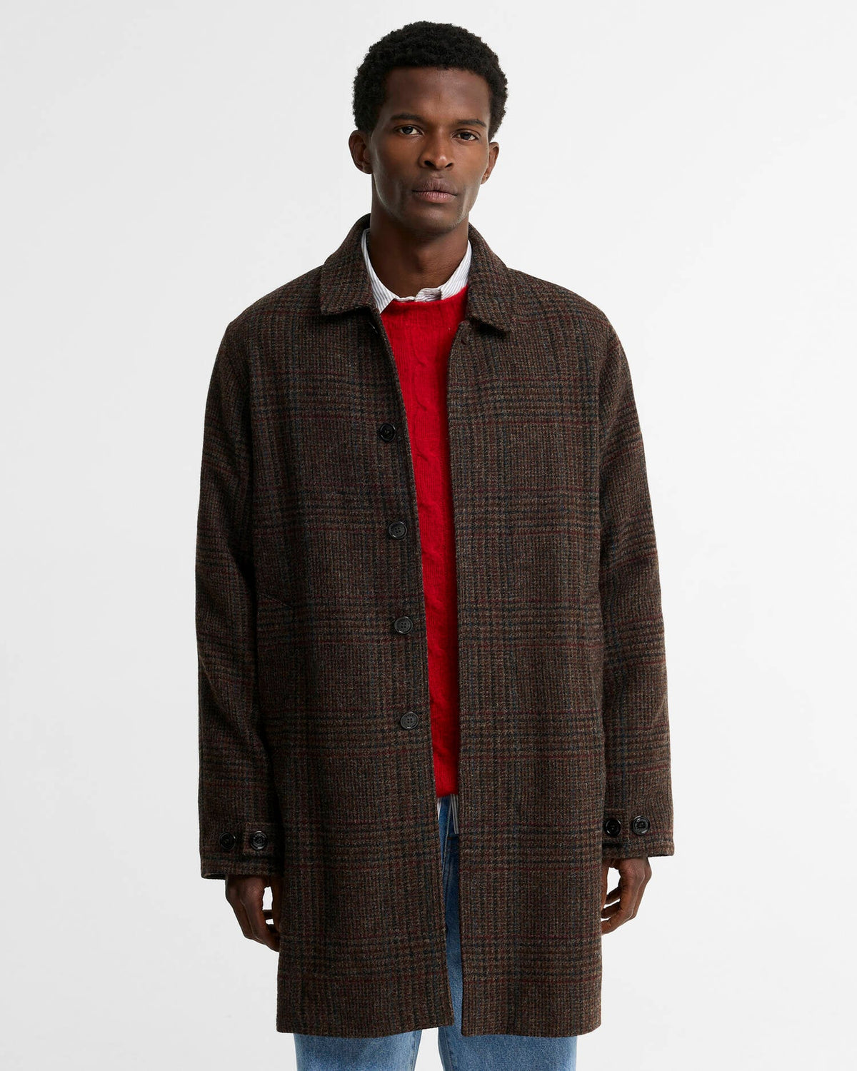 Lorden Check Wool Overcoat
