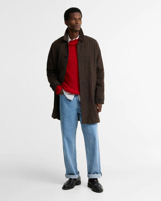 Lorden Check Wool Overcoat