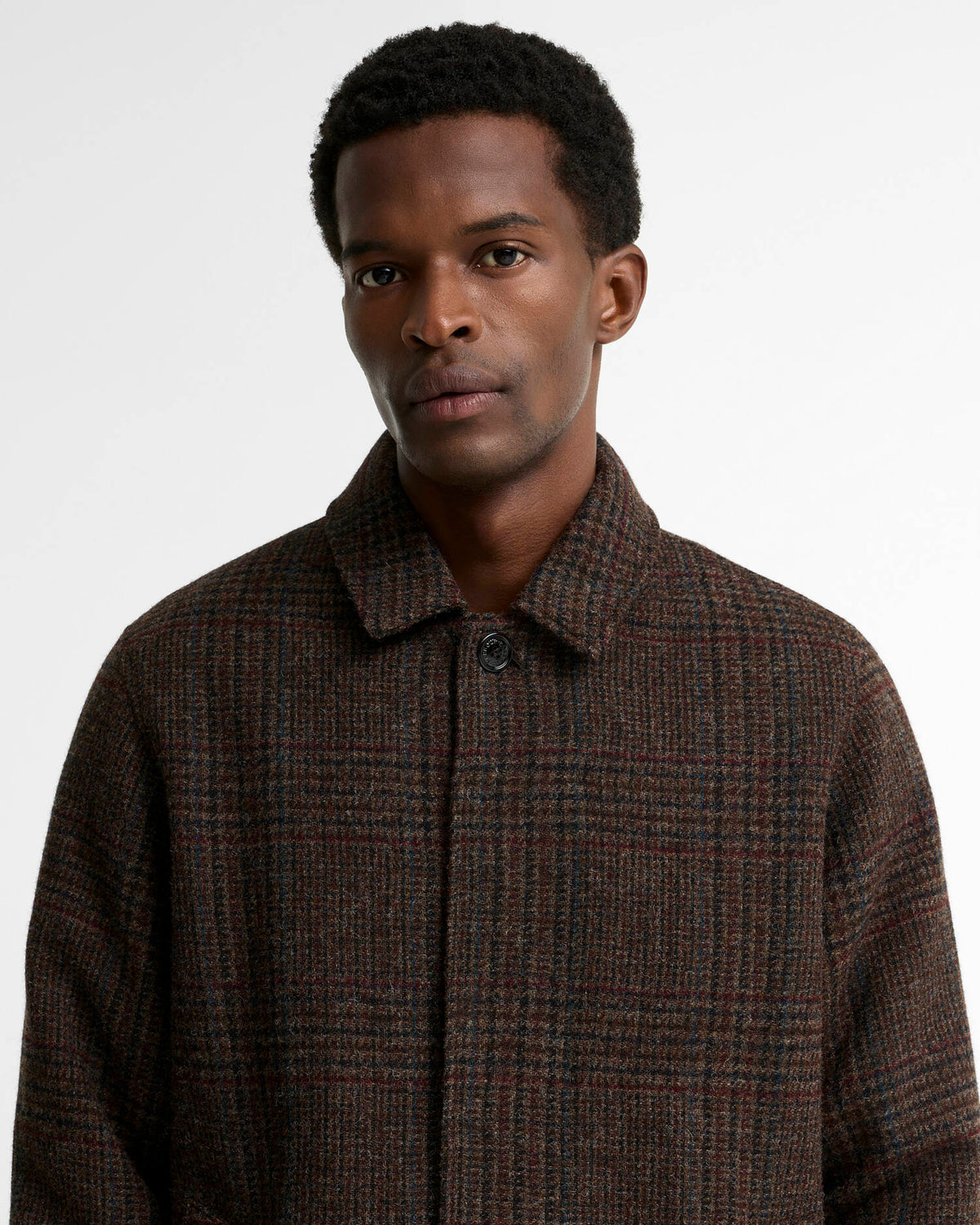 Lorden Check Wool Overcoat