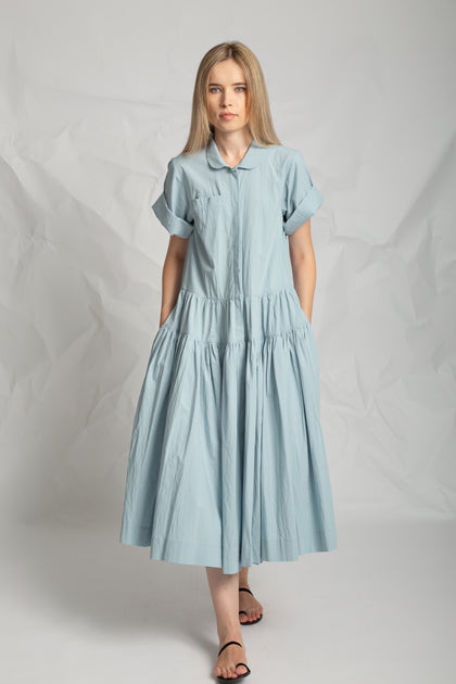 Les Filles D'ailleurs Light Blue Dress R868