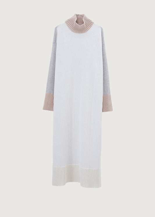 Rosso35 Turtleneck Color Block Dress S7311MG