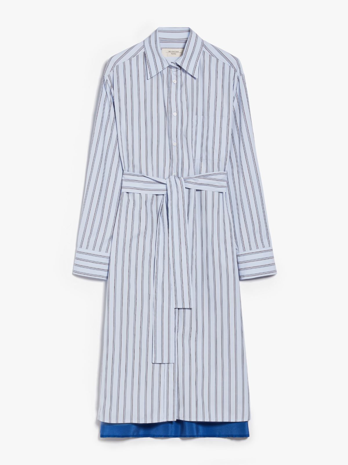 MaxMara Weekend Striped Poplin & Silk Chemisier Dress