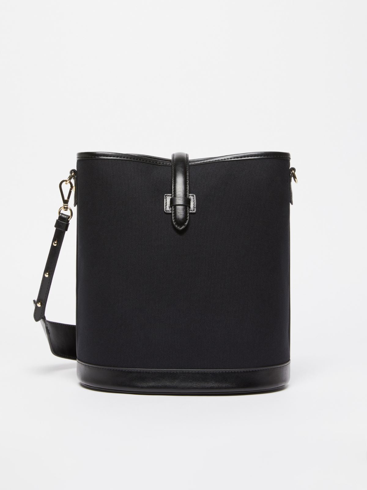 Maxmara Weekend Domizia Canvas & Leather Bucket Bag