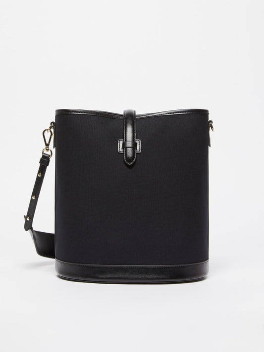 Maxmara Weekend Domizia Canvas & Leather Bucket Bag