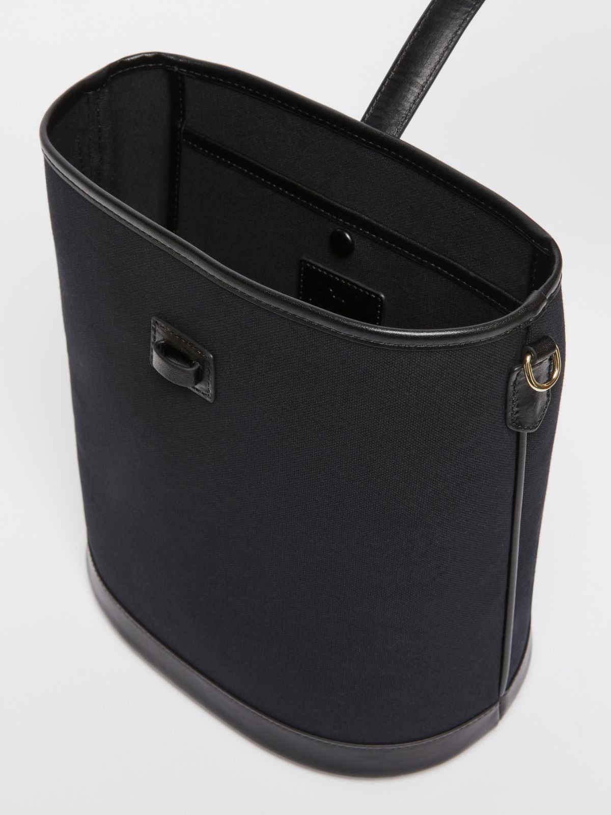 Maxmara Weekend Domizia Canvas & Leather Bucket Bag