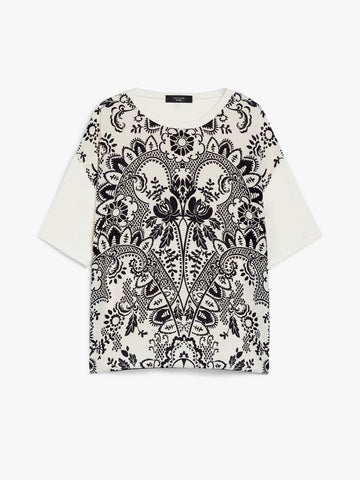 Maxmara Weekend Printed Silk & Jersey T-shirt