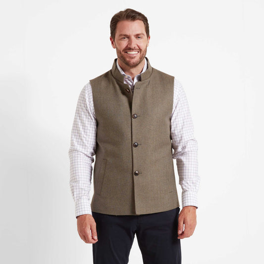 Schoffel Berwick Nehru Tweed Waistcoat