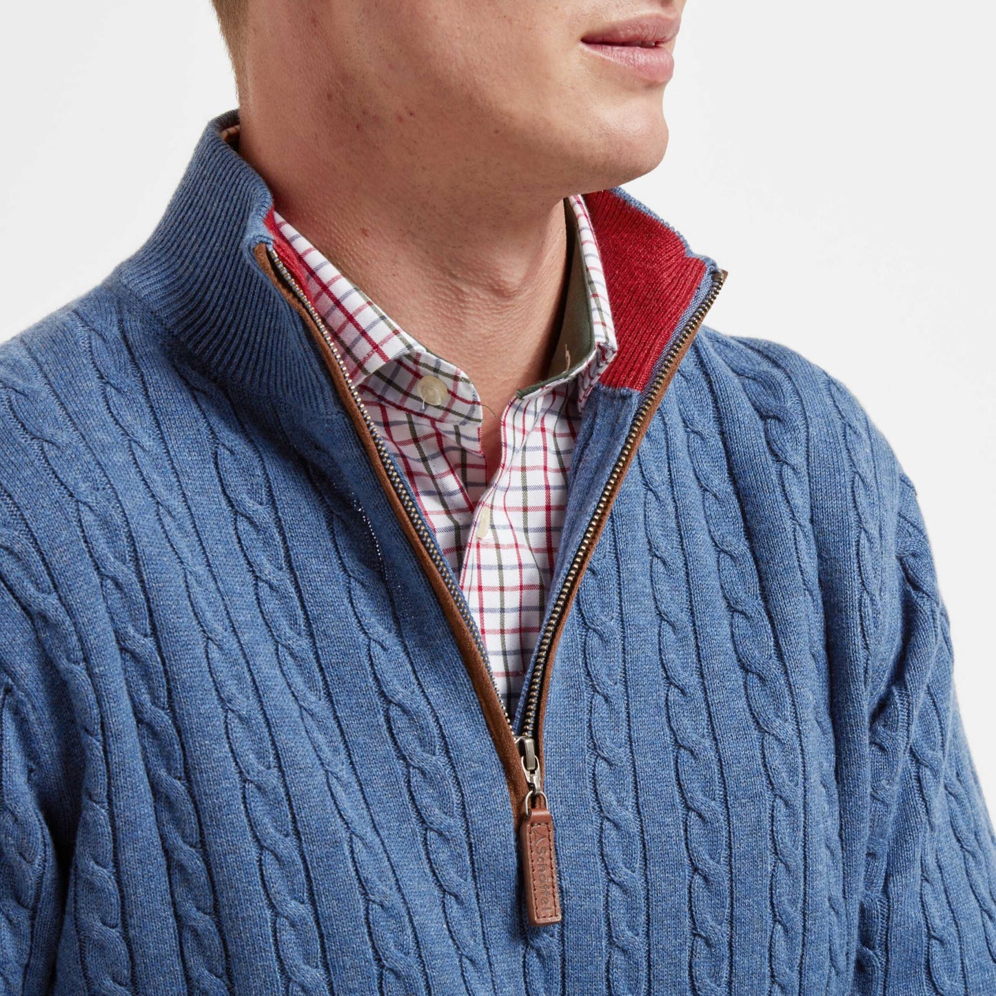 Schoffel Cotton Cashmere Cable 1/4 Zip