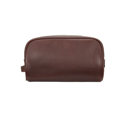 Barbour leather wash bag
