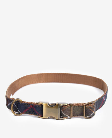 Barbour Tartan webbing dog collar