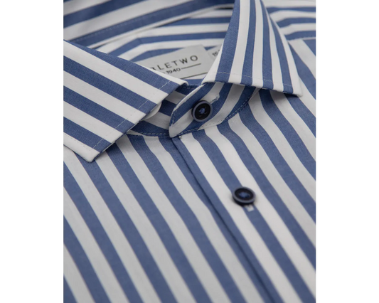 Double Two Double Cuff Cotton Stripe Shirt