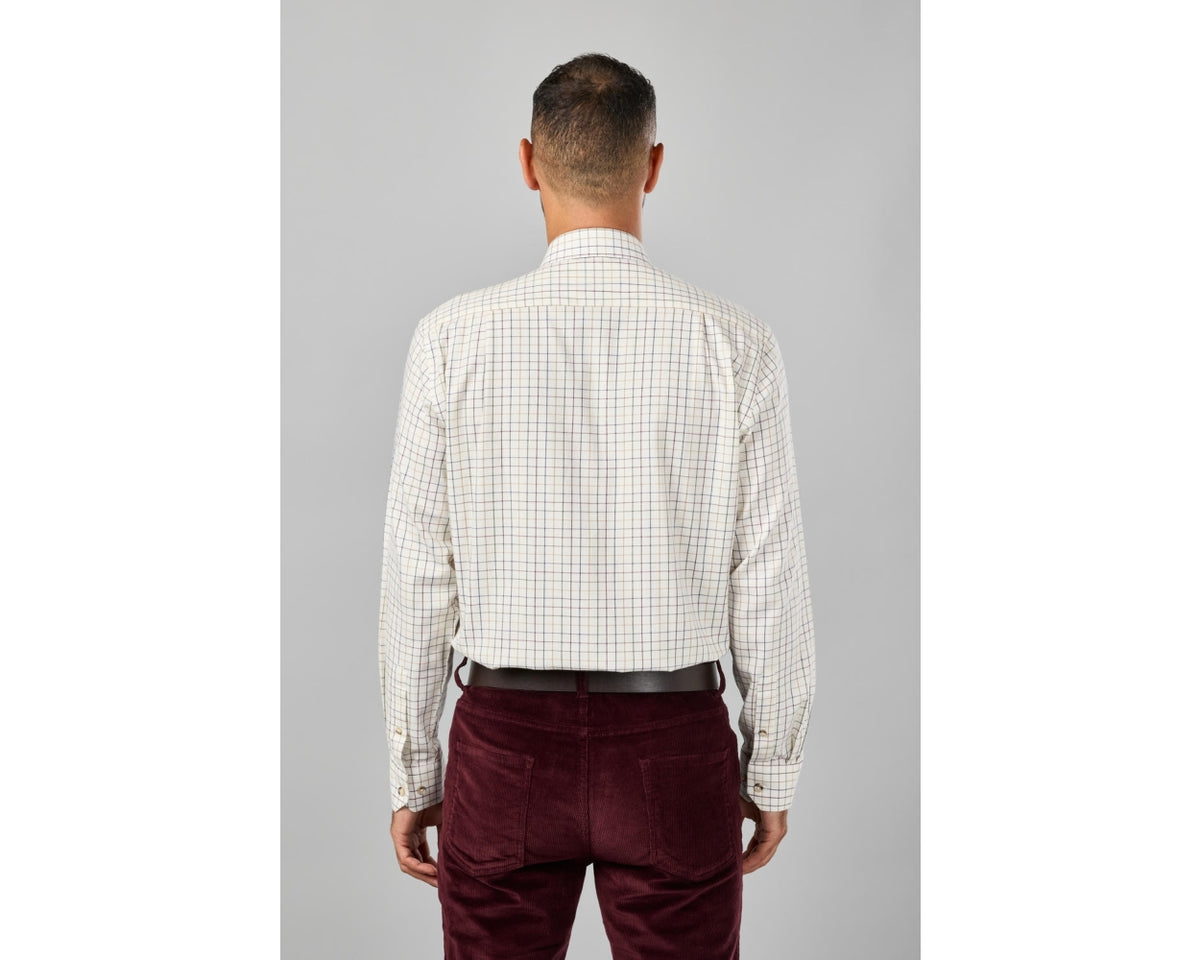 Tattersall Check Formal Long Sleeve Shirt - Plum