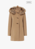 Cinzia Rocca light camel hooded duffle coat