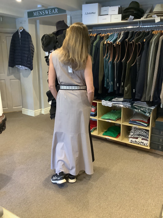 Purotatto Belted Black Maxi Dress