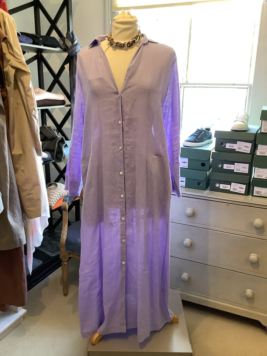 YC Milano 1041 Light Purple Linen Dress