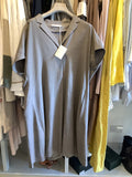 Fabiana Filippi Grey Linen and Cotton Dress