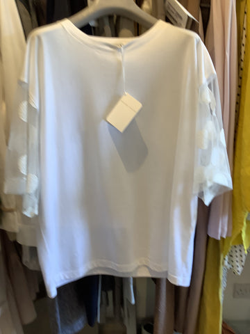 Fabiana Cotton T Shirt Detailed Sleeves