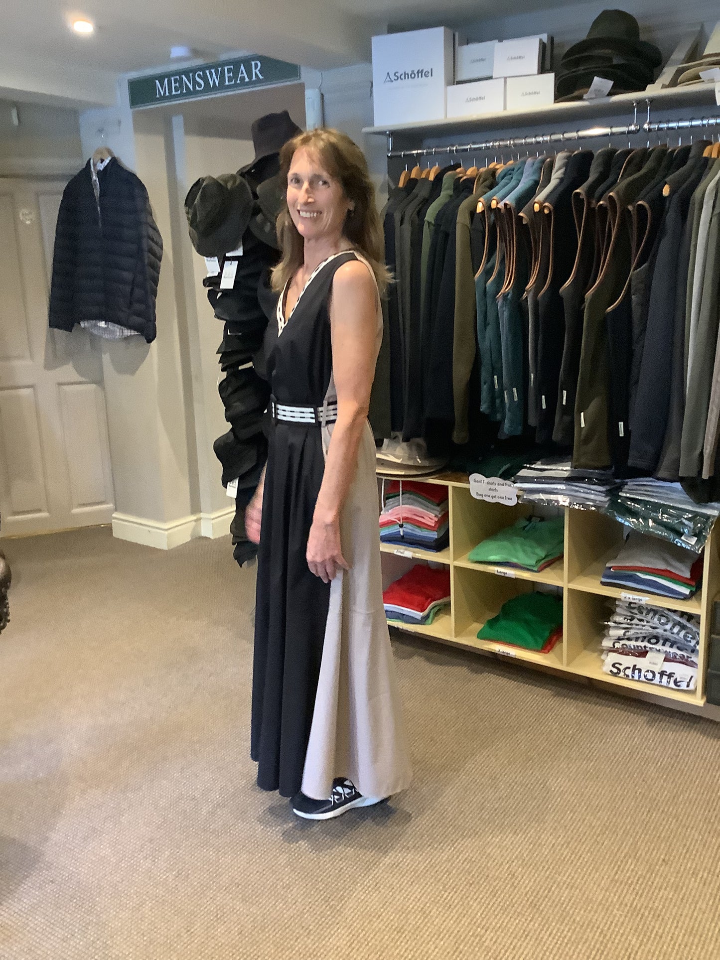 Purotatto Belted Black Maxi Dress