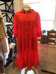 YC Ladies Red Linen Dress
