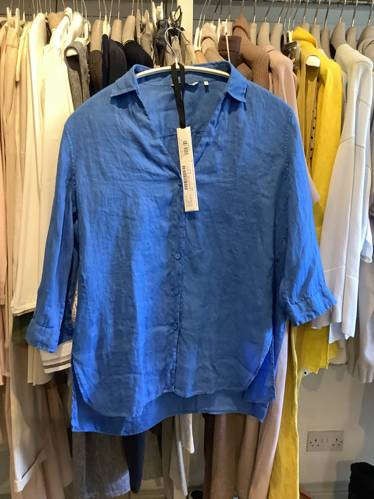 Caliban Blue Linen Shirt