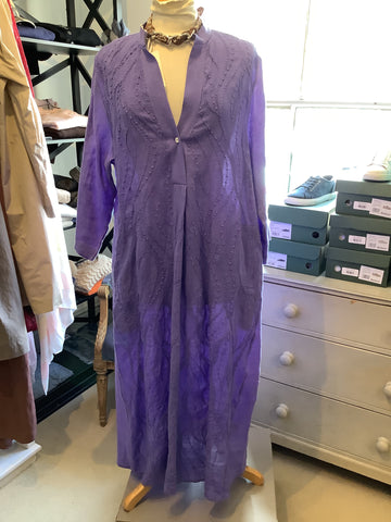 YC Milano 1101 Purple Linen Dress