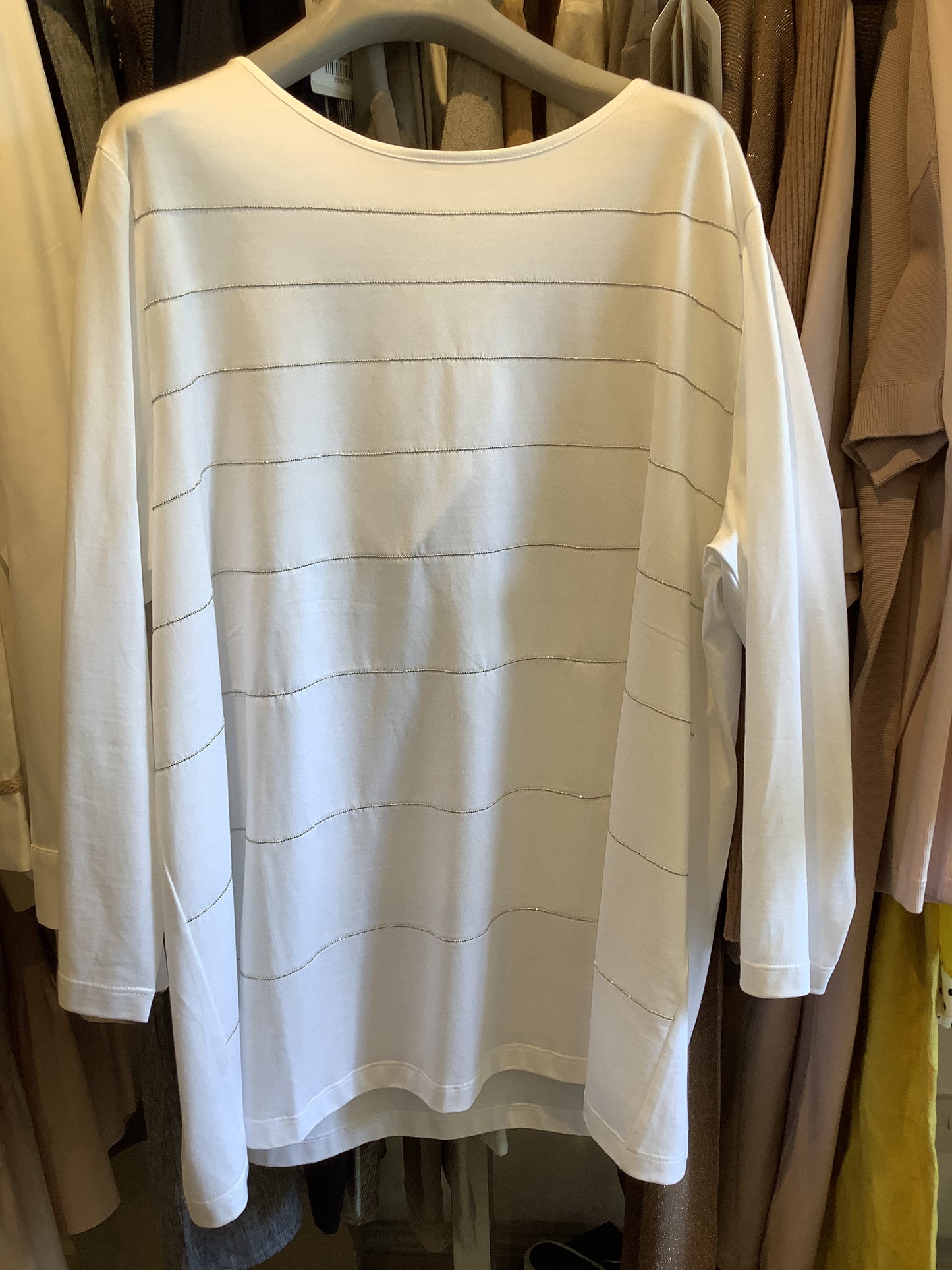 Fabiana Filippi Cotton Sparkle Stripe T Shirt