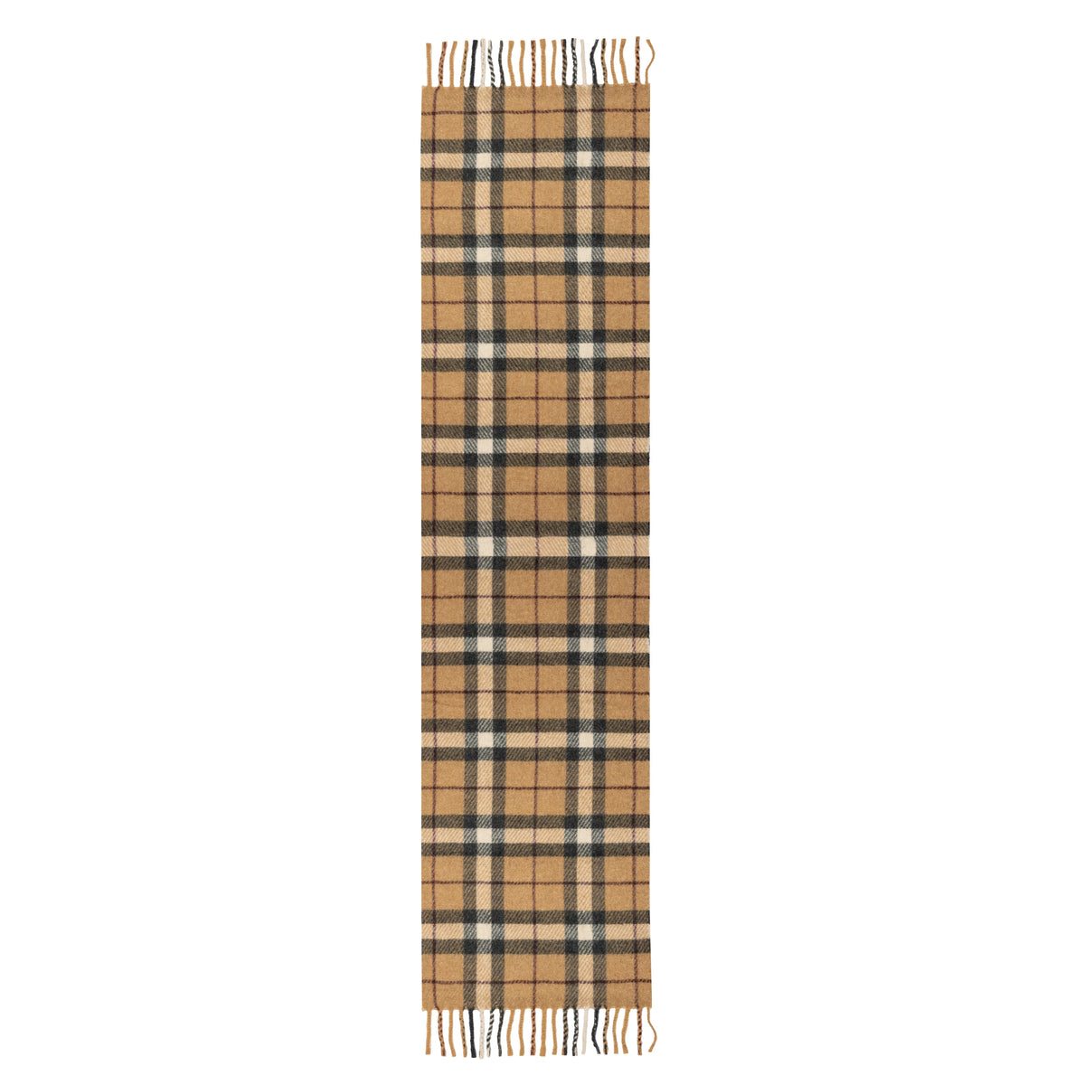 Plaid Check Scarf with Tassels