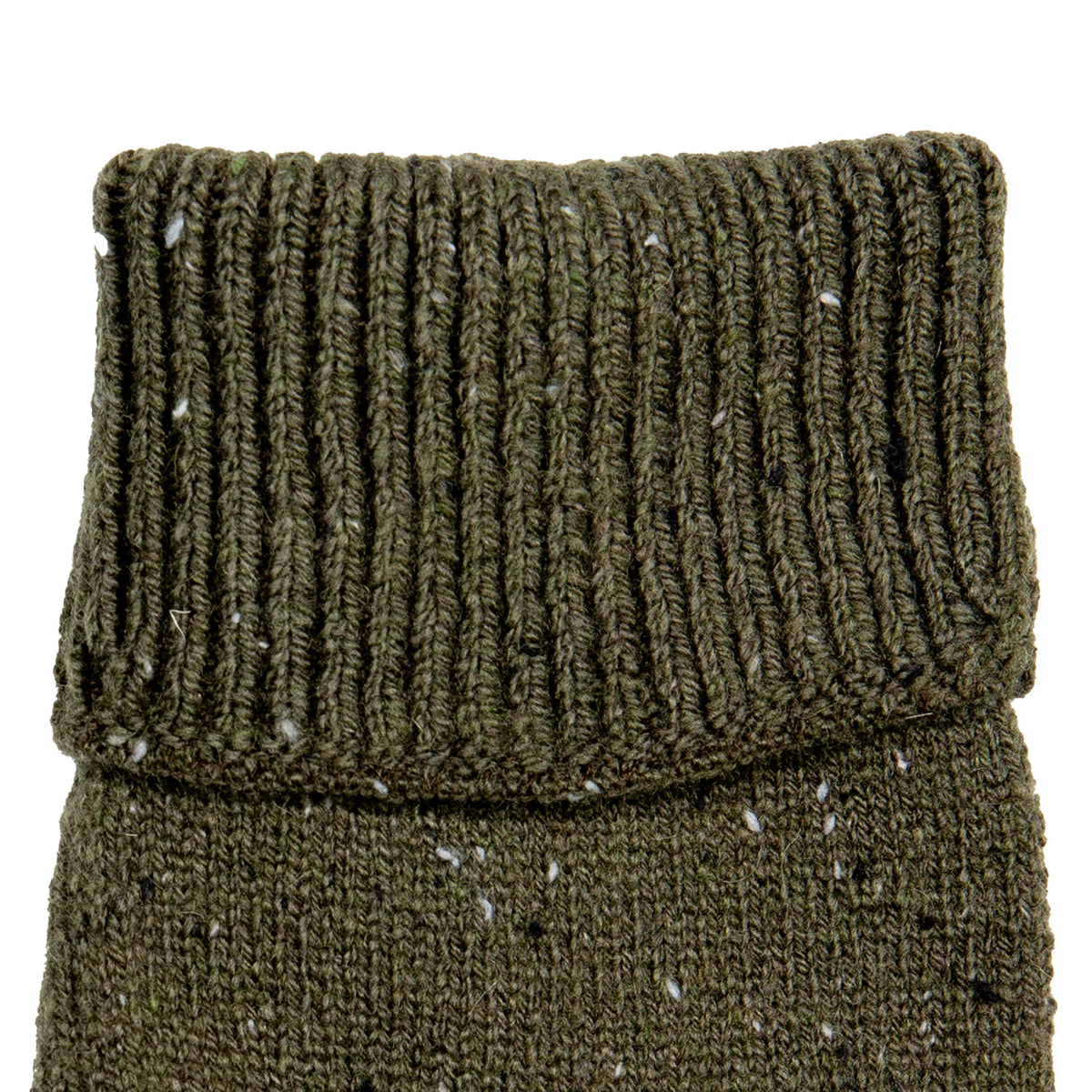 Men's Fingerless Knitted Gloves with Marl Yarn - Lymington