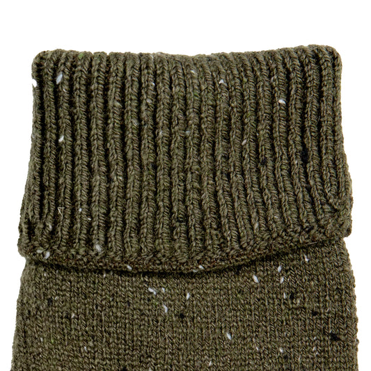 Men's Fingerless Knitted Gloves with Marl Yarn - Lymington