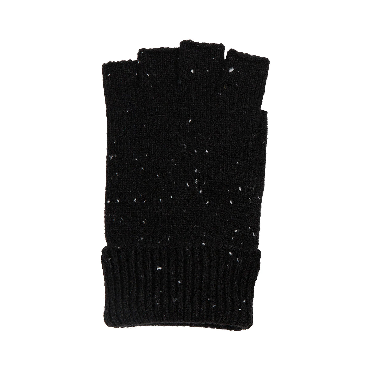 Men's Fingerless Knitted Gloves with Marl Yarn - Lymington