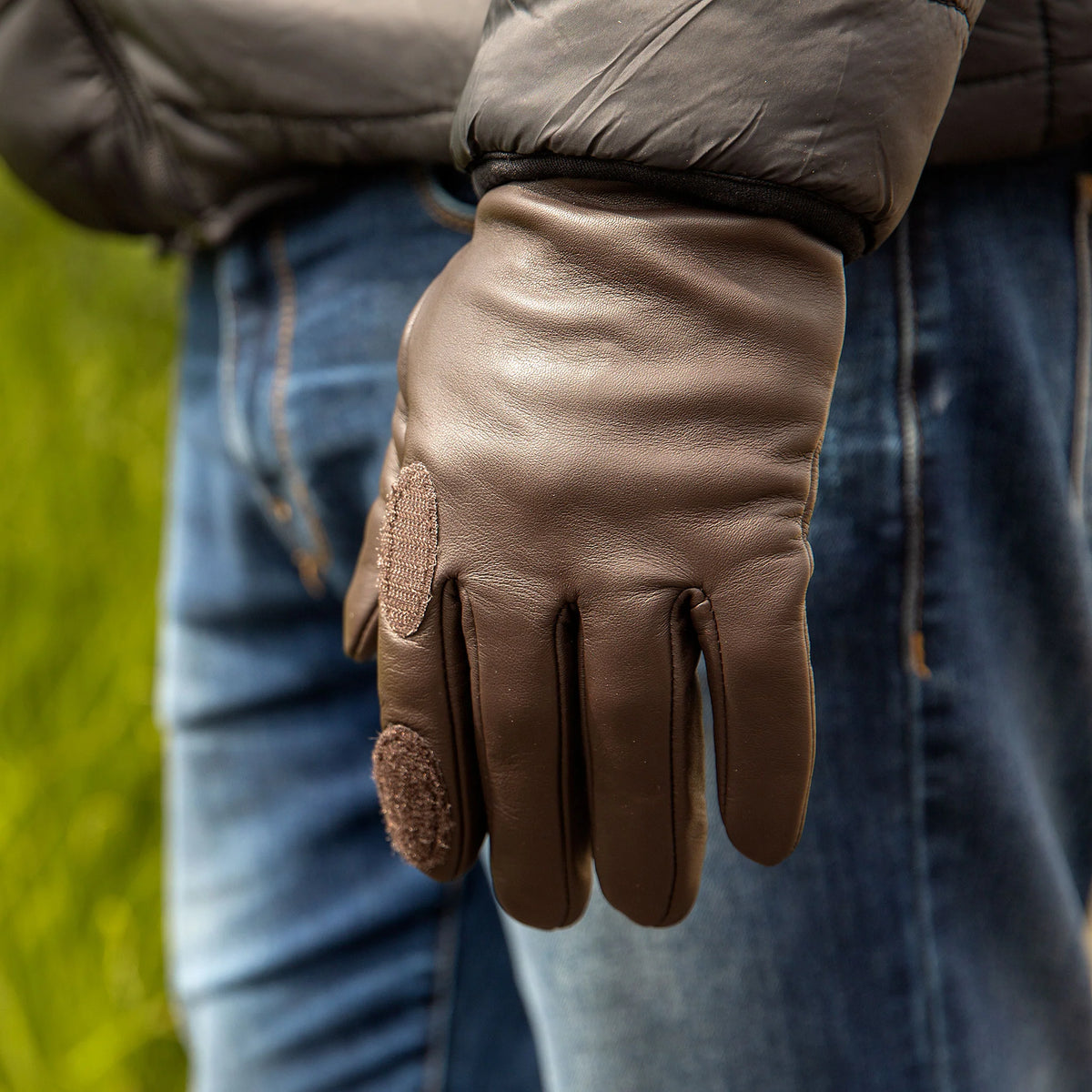 Water-Resistant Fleece-Lined Leather Shooting Gloves