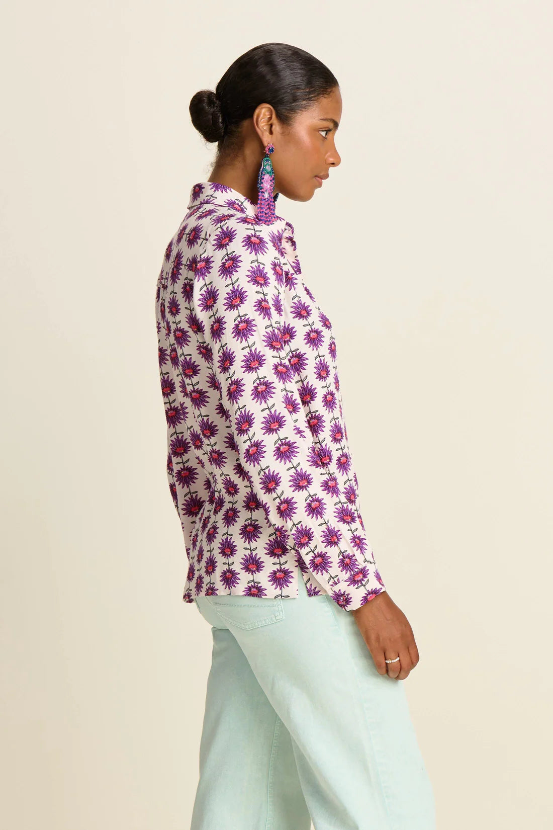 POM Amsterdam Blouse - Mila Flower Ecru