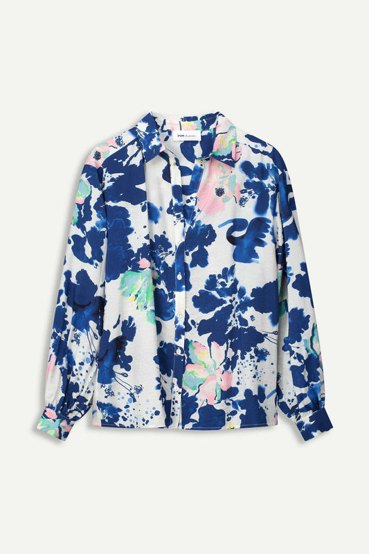 POM Amsterdam Blouse - Violet Crane Birds