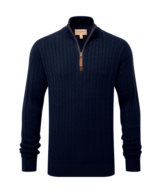 Schoffel Calton Cashmere Cable 1/4 zip