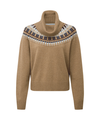 Filey Fairisle Roll Neck Jumper