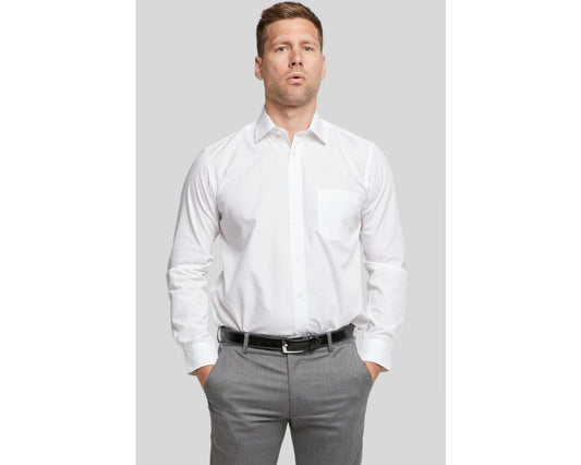 Double Two White Cotton Rich Shirt