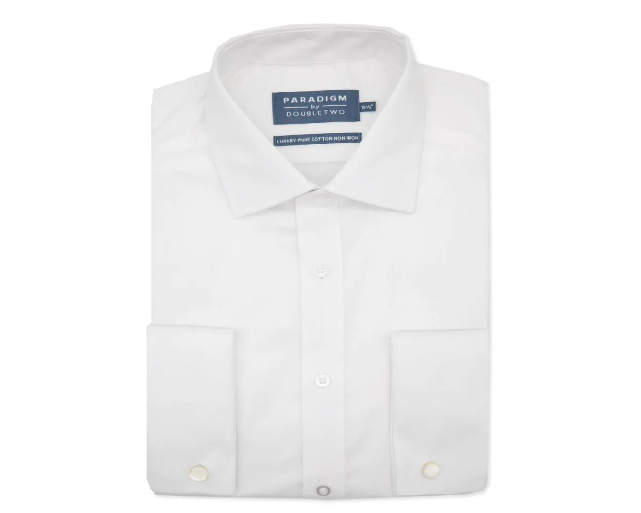 Double Two Cotton Twill Shirt - Double Cuff