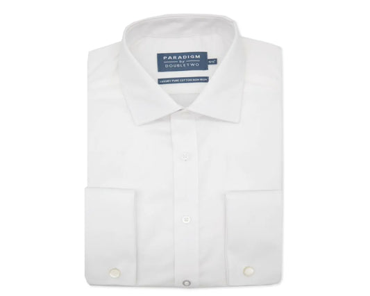 Double Two Cotton Twill Shirt - Double Cuff