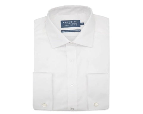 Double Two Cotton Twill Shirt - Double Cuff