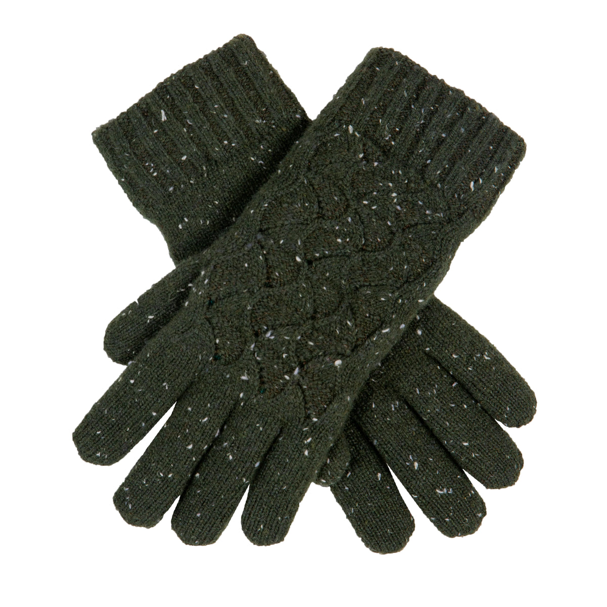 Lace Knit Gloves with Marl Yarn