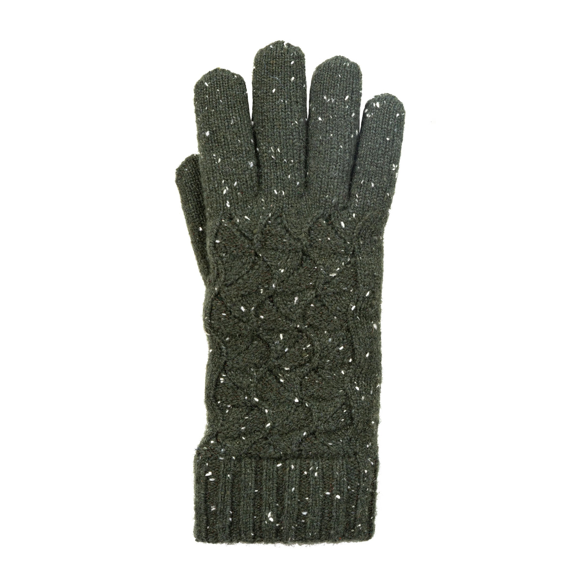 Lace Knit Gloves with Marl Yarn