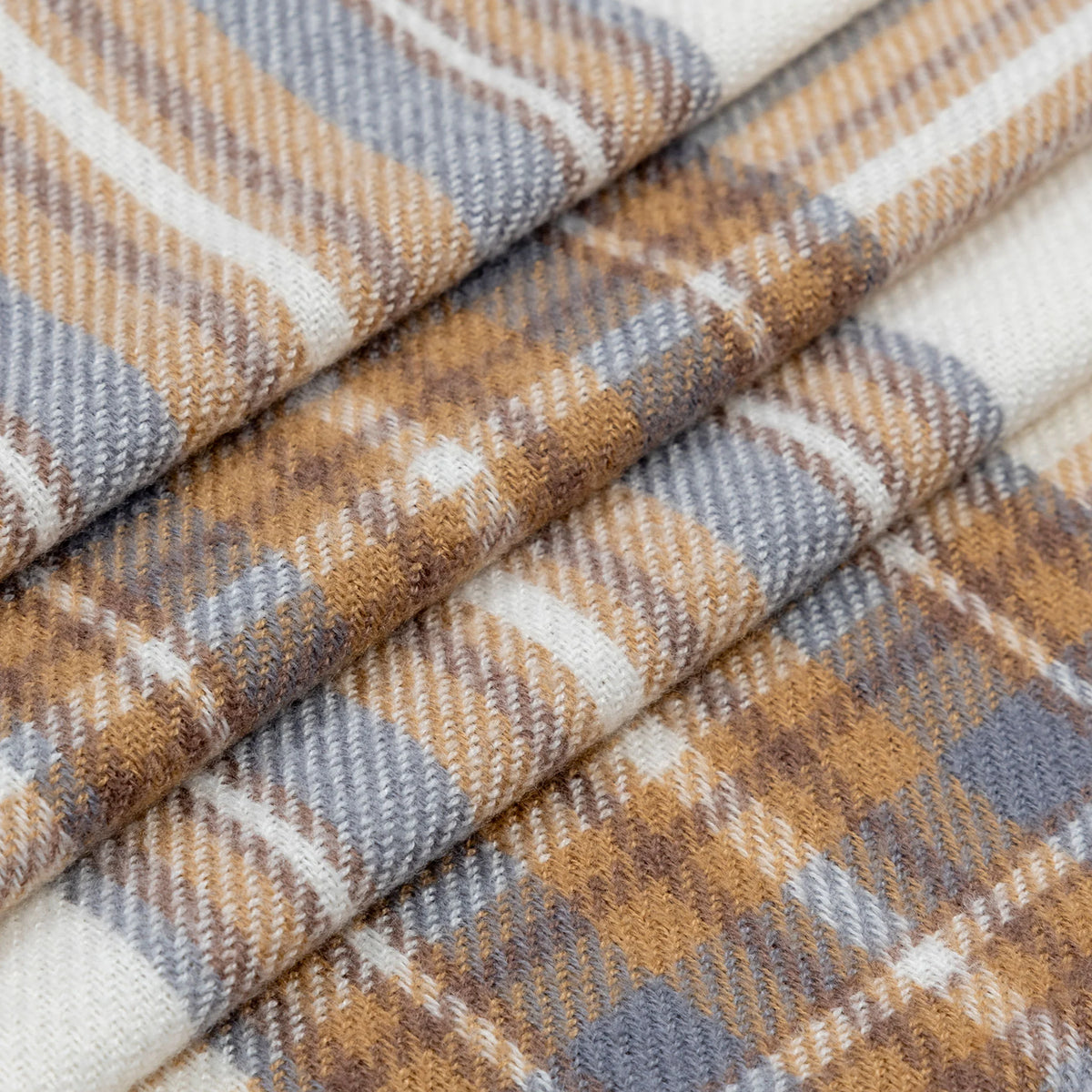 Plaid Check Scarf with Tassels