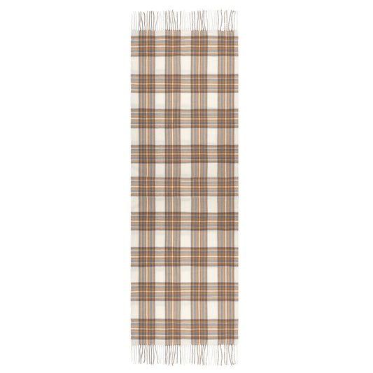 Plaid Check Scarf with Tassels