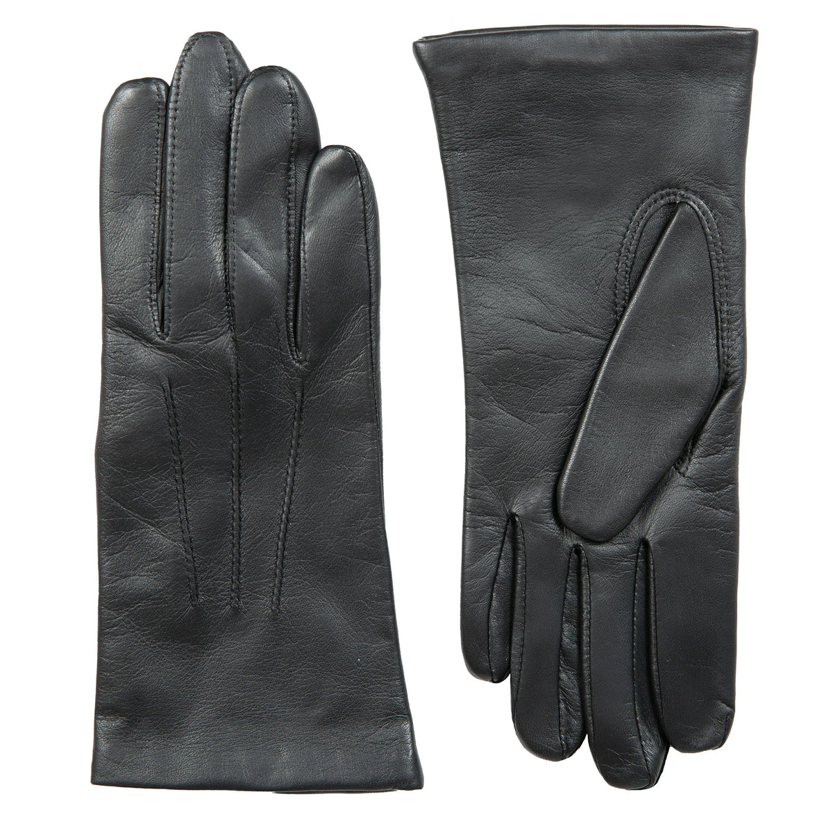 Three-Point Lined Leather Gloves