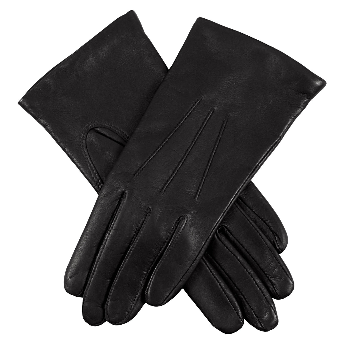Three-Point Lined Leather Gloves