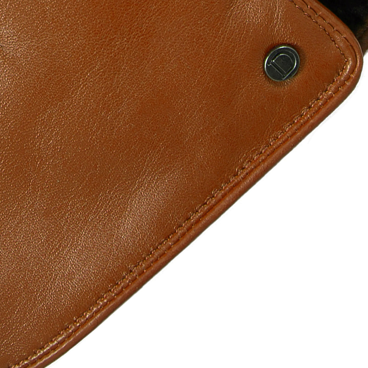 Touchscreen Single-Point Faux Fur-Lined Leather Gloves (Maria)