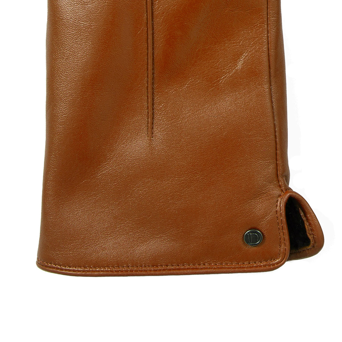 Touchscreen Single-Point Faux Fur-Lined Leather Gloves (Maria)