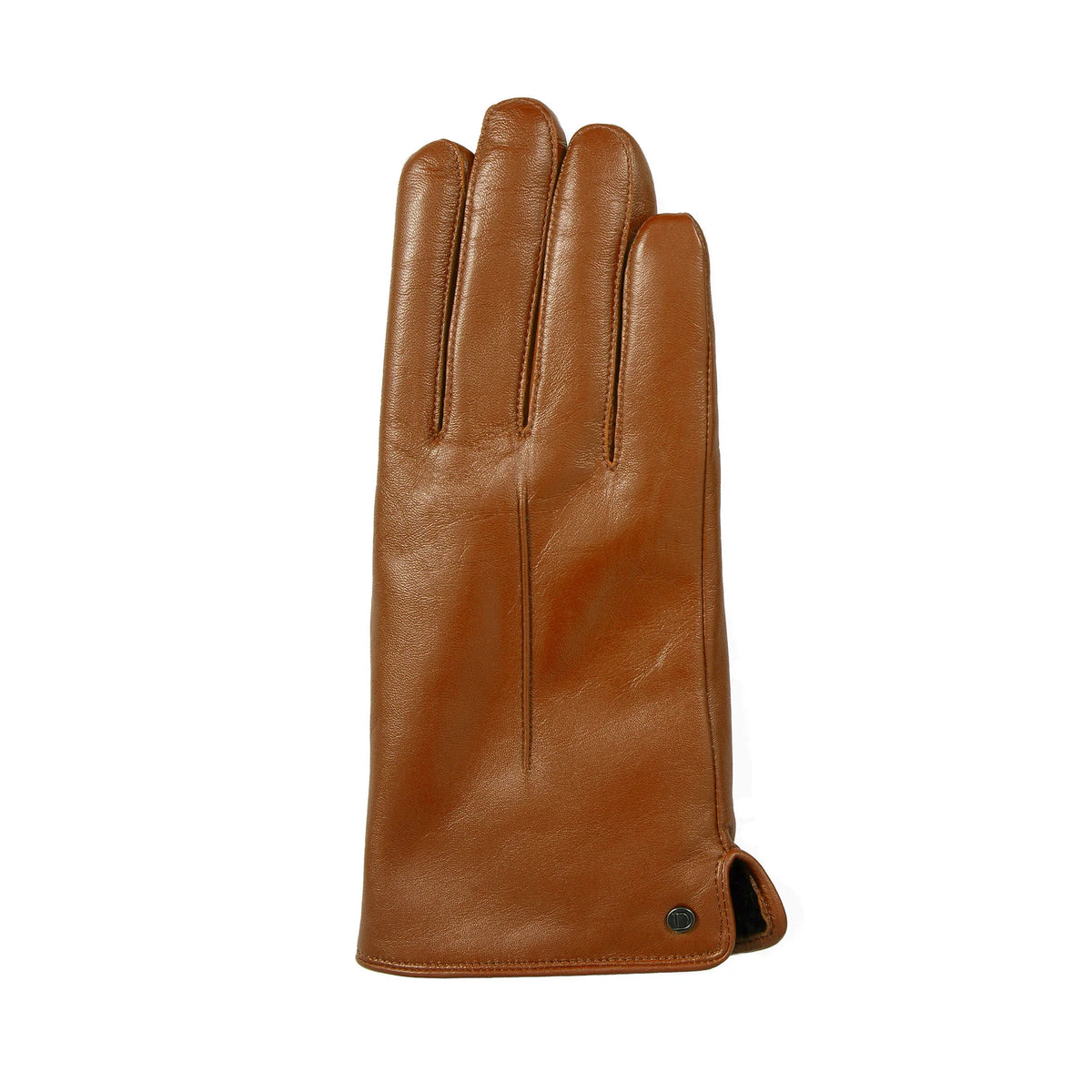 Touchscreen Single-Point Faux Fur-Lined Leather Gloves (Maria)